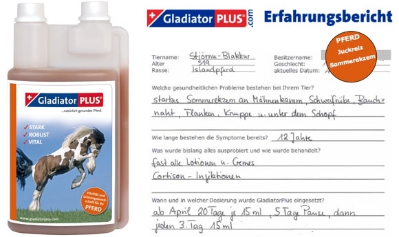 GladiatorPLUS-Studie: Fellwechsel, Ekzem, Energie