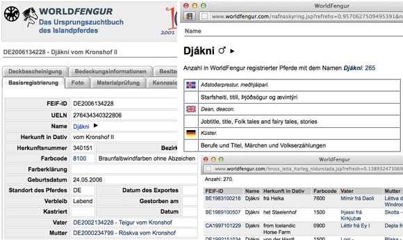 ‘Aussprache-Audio’ und Namensvetter in WF aktualisiert