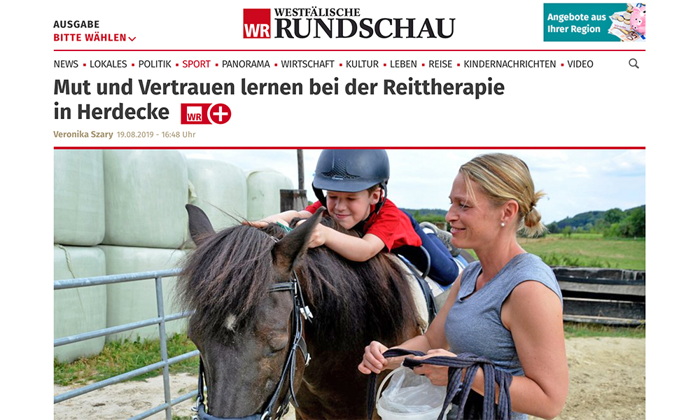 Reittherapie in Herdecke schafft Mut und Vertrauen