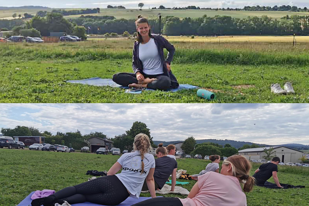 Taktklares Omm: Reiter-Yoga mit Isa am Hirtenhof